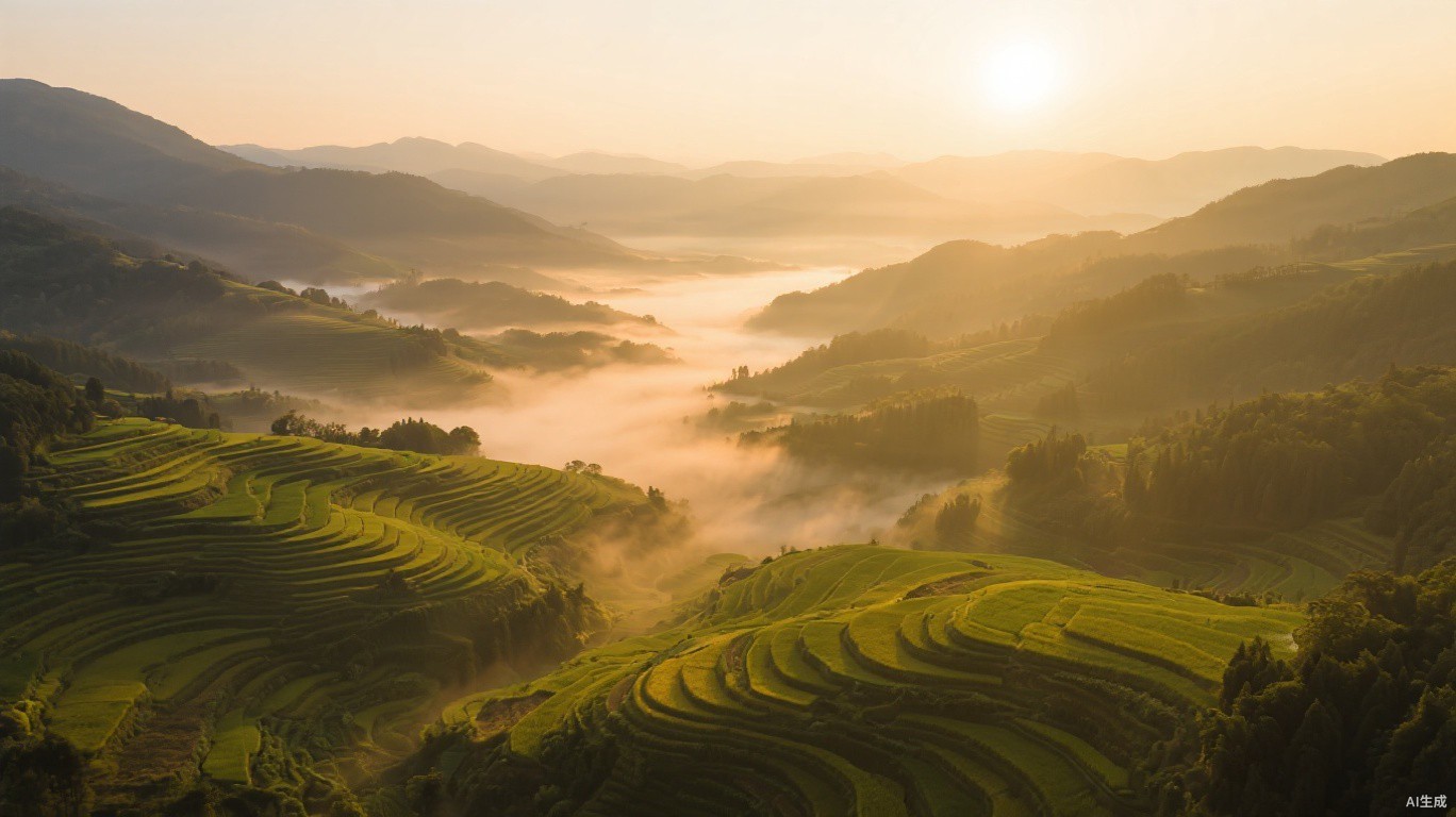 Terraced fields in Yuanyang, Yunnan